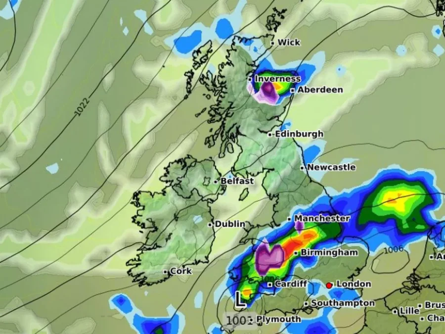 UK Weather Snow Maps Arctic Blast