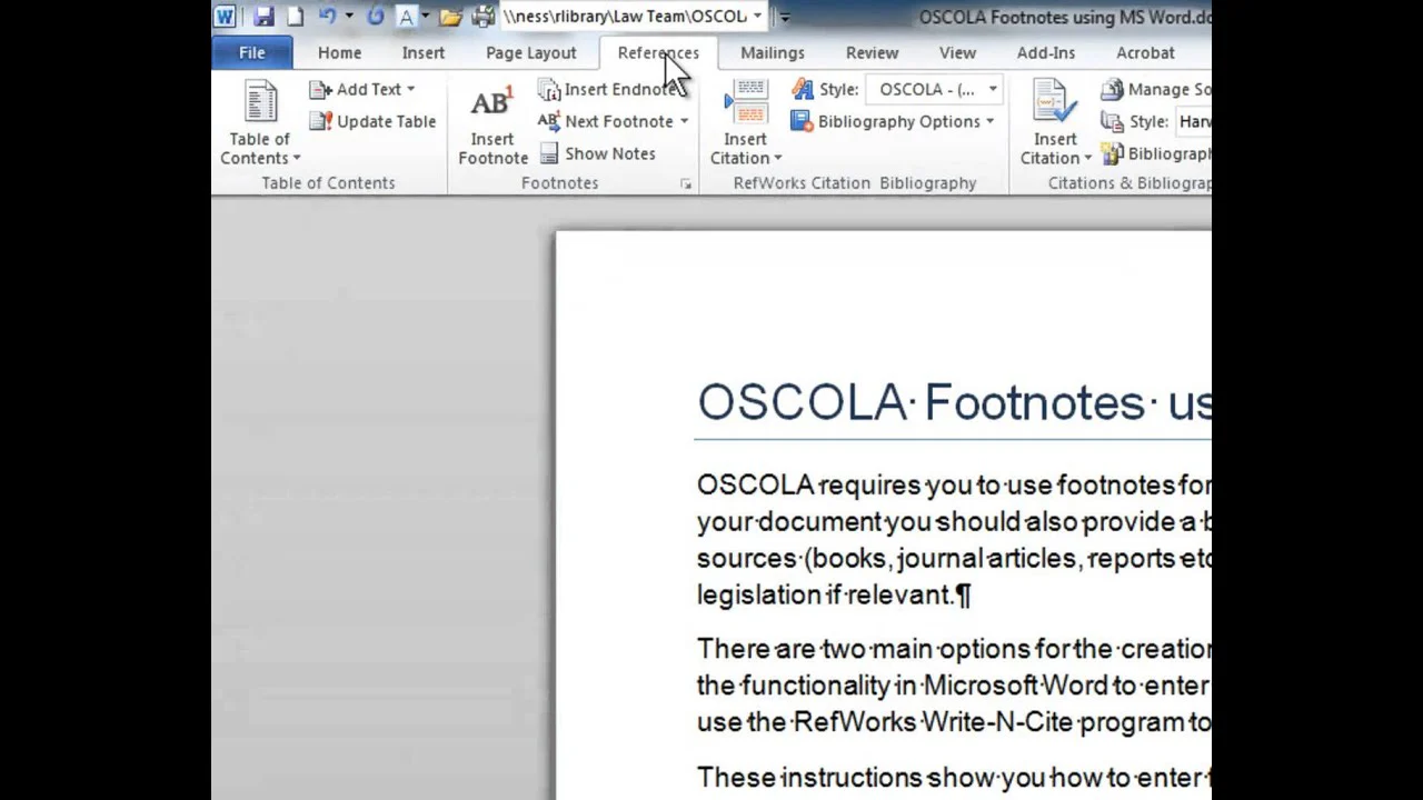 OSCOLA Referencing Guide: How to Cite Legal Sources in UK Law