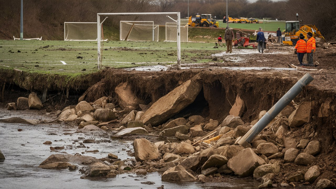 Riverbank Collapse at Iford Playing Fields