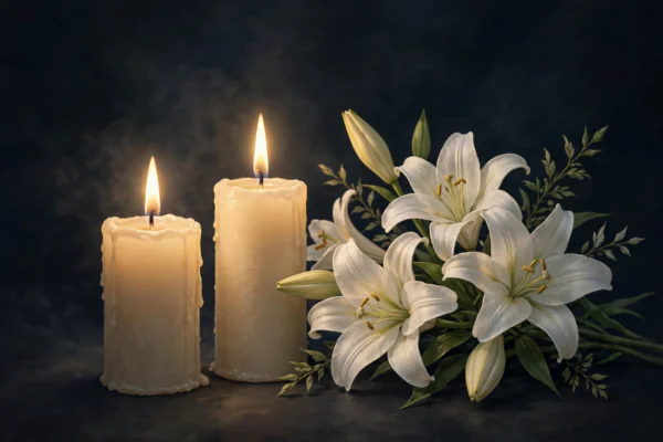 Candlelight vigil memorial tribute honouring Gracie Brito and Elizabeth Angle, the two Frisco teenagers