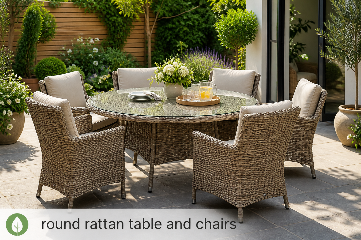 Round Rattan Table And Chairs