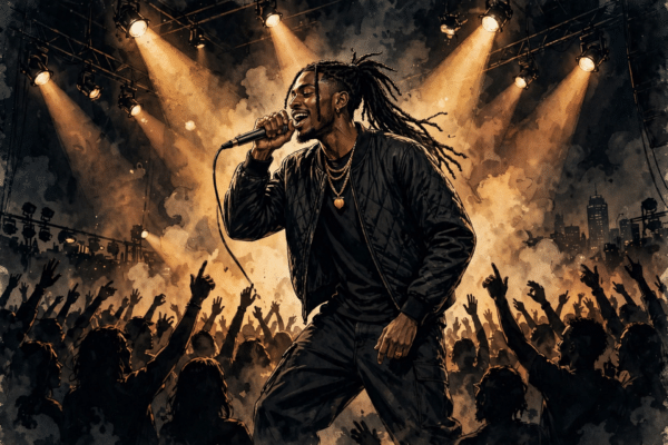Atlanta rapper performing live on stage in 2026 illustrating the Hunxho age story