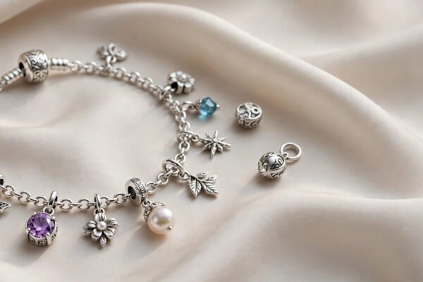 Pandora charm bracelet in 19cm on a wrist