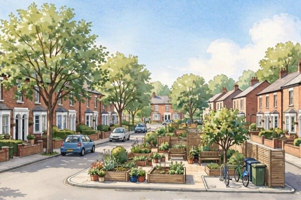 Modern social housing apartments in Liverpool Merseyside
