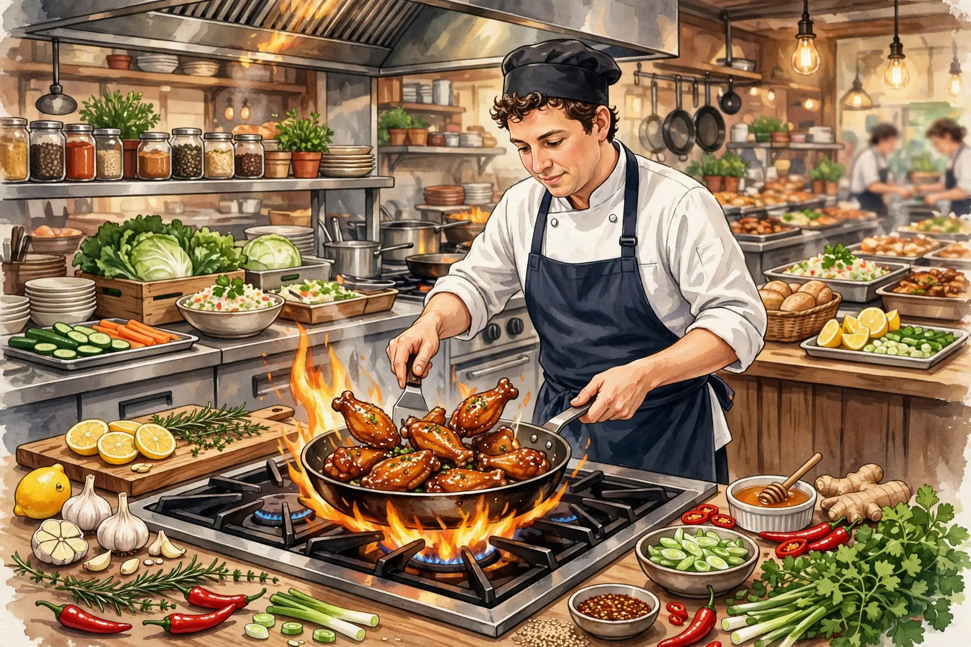 All-you-can-eat international buffet dishes at Wing's Dublin